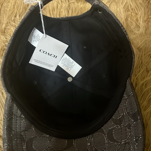 Coach Baseball Hat In Metallic Signature - Picture 12 of 13